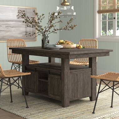 Hebden Extendable Solid Wood Top Dining Table